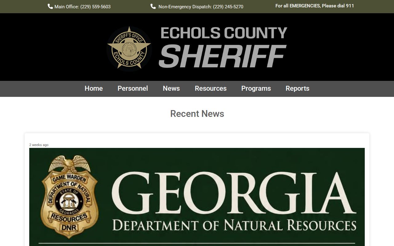 Echols County official news and arrest-record social feed